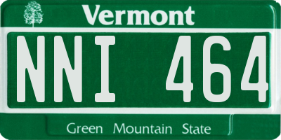 VT license plate NNI464