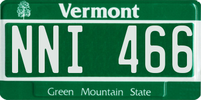 VT license plate NNI466