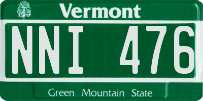 VT license plate NNI476