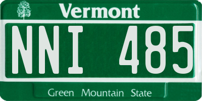VT license plate NNI485