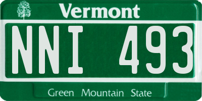 VT license plate NNI493