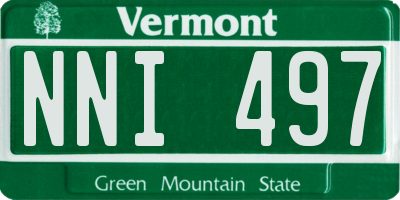 VT license plate NNI497