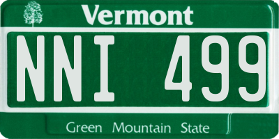 VT license plate NNI499
