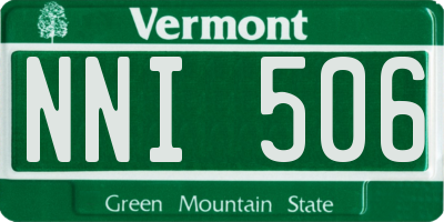 VT license plate NNI506