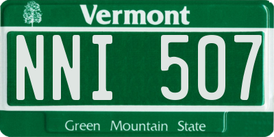 VT license plate NNI507