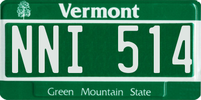 VT license plate NNI514