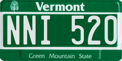 VT license plate NNI520