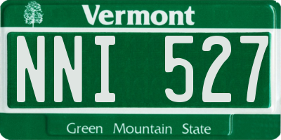 VT license plate NNI527