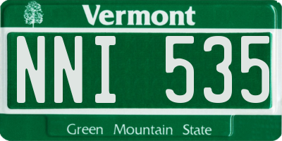 VT license plate NNI535