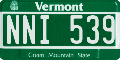 VT license plate NNI539