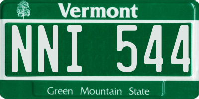 VT license plate NNI544