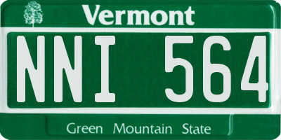 VT license plate NNI564