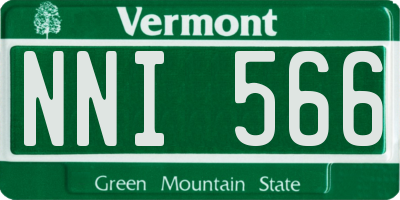 VT license plate NNI566