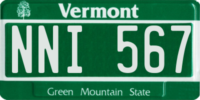 VT license plate NNI567