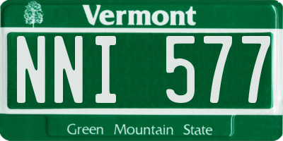 VT license plate NNI577