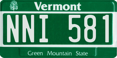 VT license plate NNI581