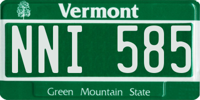 VT license plate NNI585