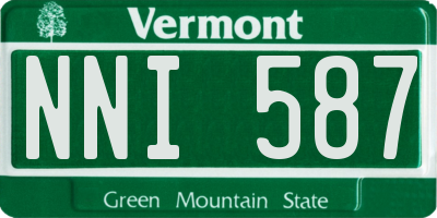 VT license plate NNI587