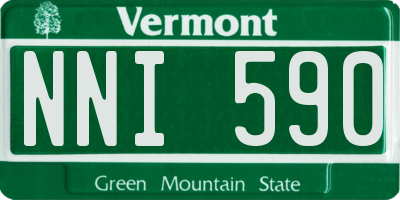 VT license plate NNI590