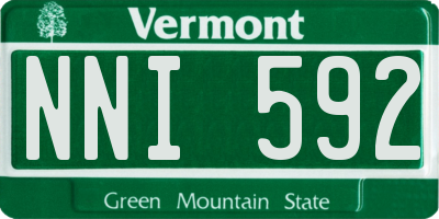 VT license plate NNI592