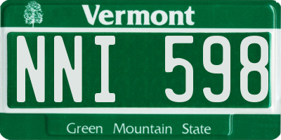 VT license plate NNI598