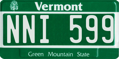 VT license plate NNI599