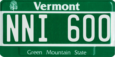 VT license plate NNI600