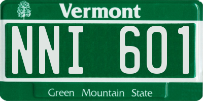 VT license plate NNI601