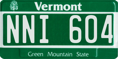 VT license plate NNI604