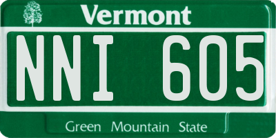 VT license plate NNI605