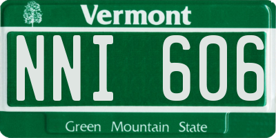 VT license plate NNI606