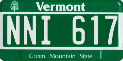 VT license plate NNI617