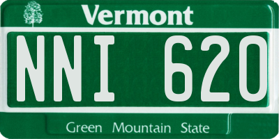 VT license plate NNI620