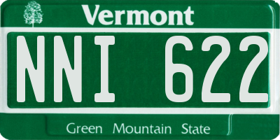 VT license plate NNI622