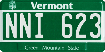 VT license plate NNI623