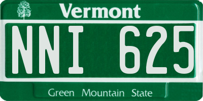 VT license plate NNI625