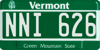 VT license plate NNI626