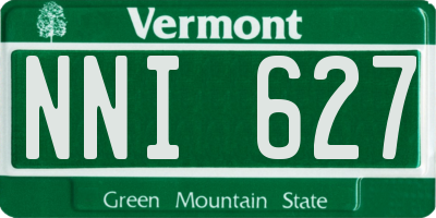 VT license plate NNI627