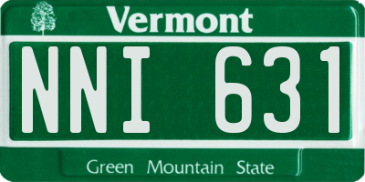 VT license plate NNI631