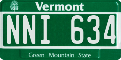 VT license plate NNI634