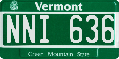 VT license plate NNI636