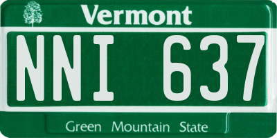 VT license plate NNI637
