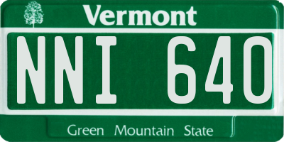 VT license plate NNI640