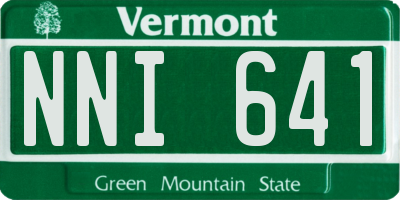 VT license plate NNI641