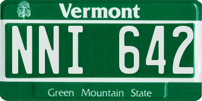 VT license plate NNI642