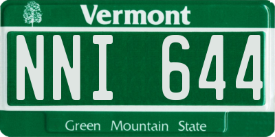 VT license plate NNI644