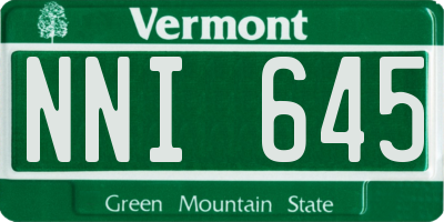 VT license plate NNI645
