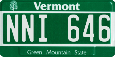 VT license plate NNI646