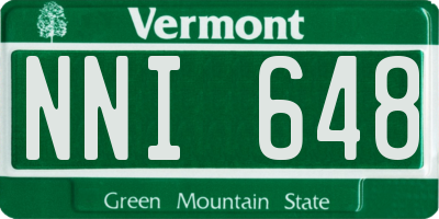 VT license plate NNI648