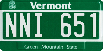 VT license plate NNI651